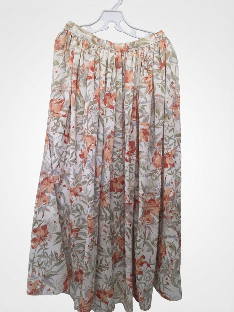 Jupe Fleurie orange 