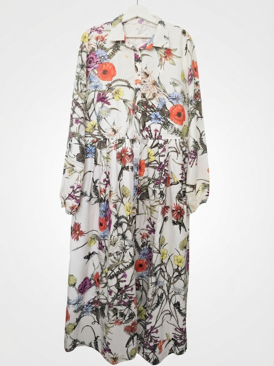 Robe chemise fleurie 