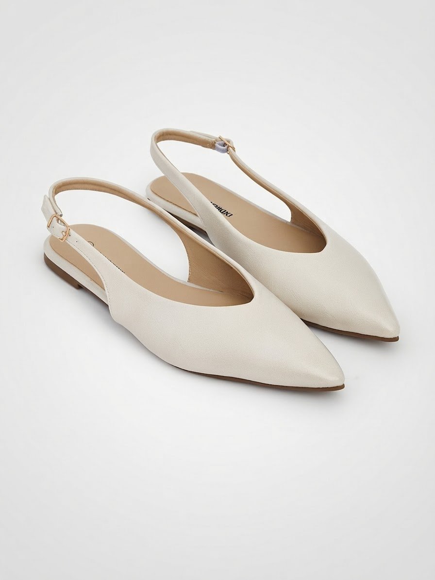 Ballerine blanc cassé 