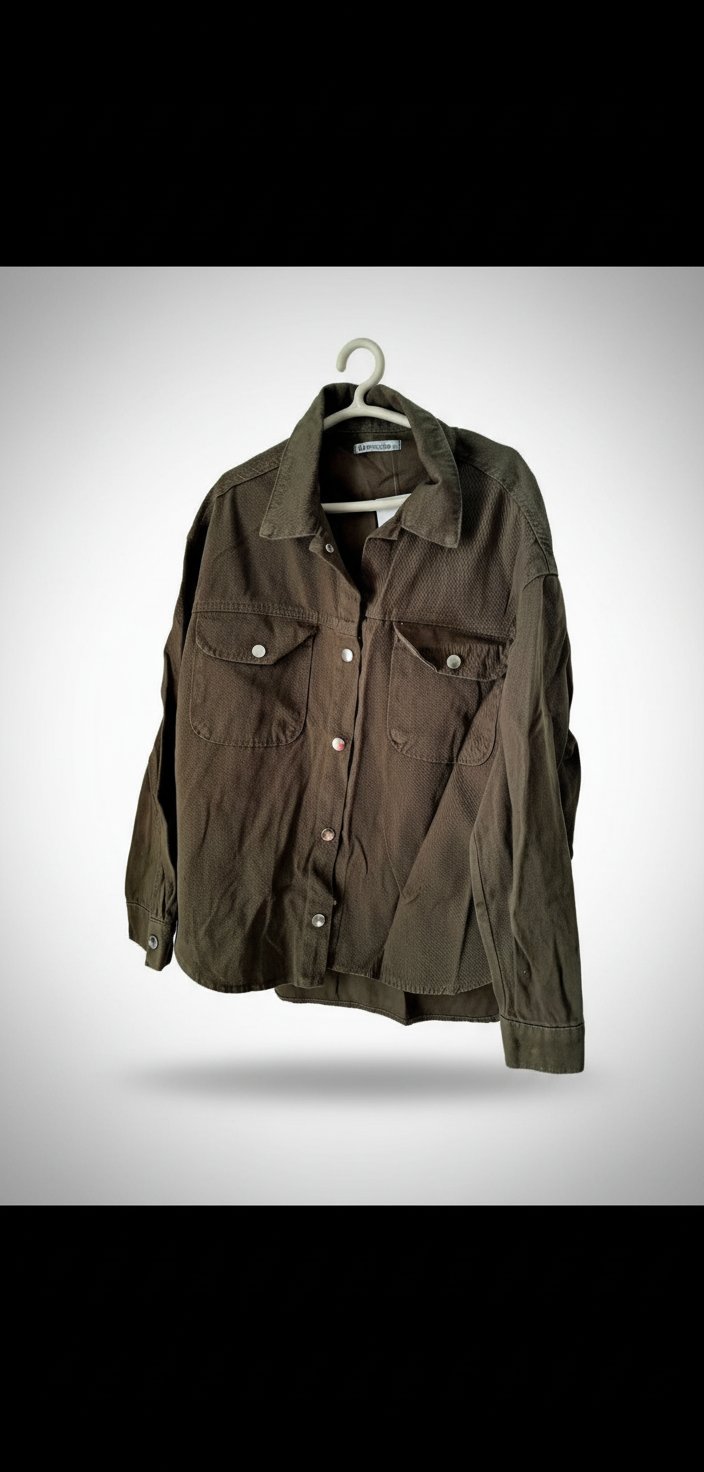Veste jean vert melitaire 