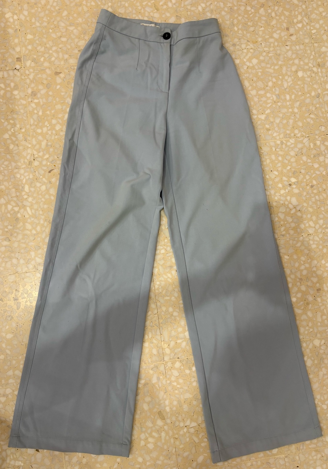 Pantalon wide leg bleu claire bershka