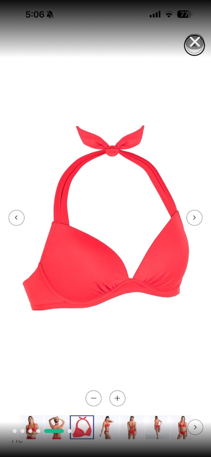 Haut de bikini rouge decathlon 
