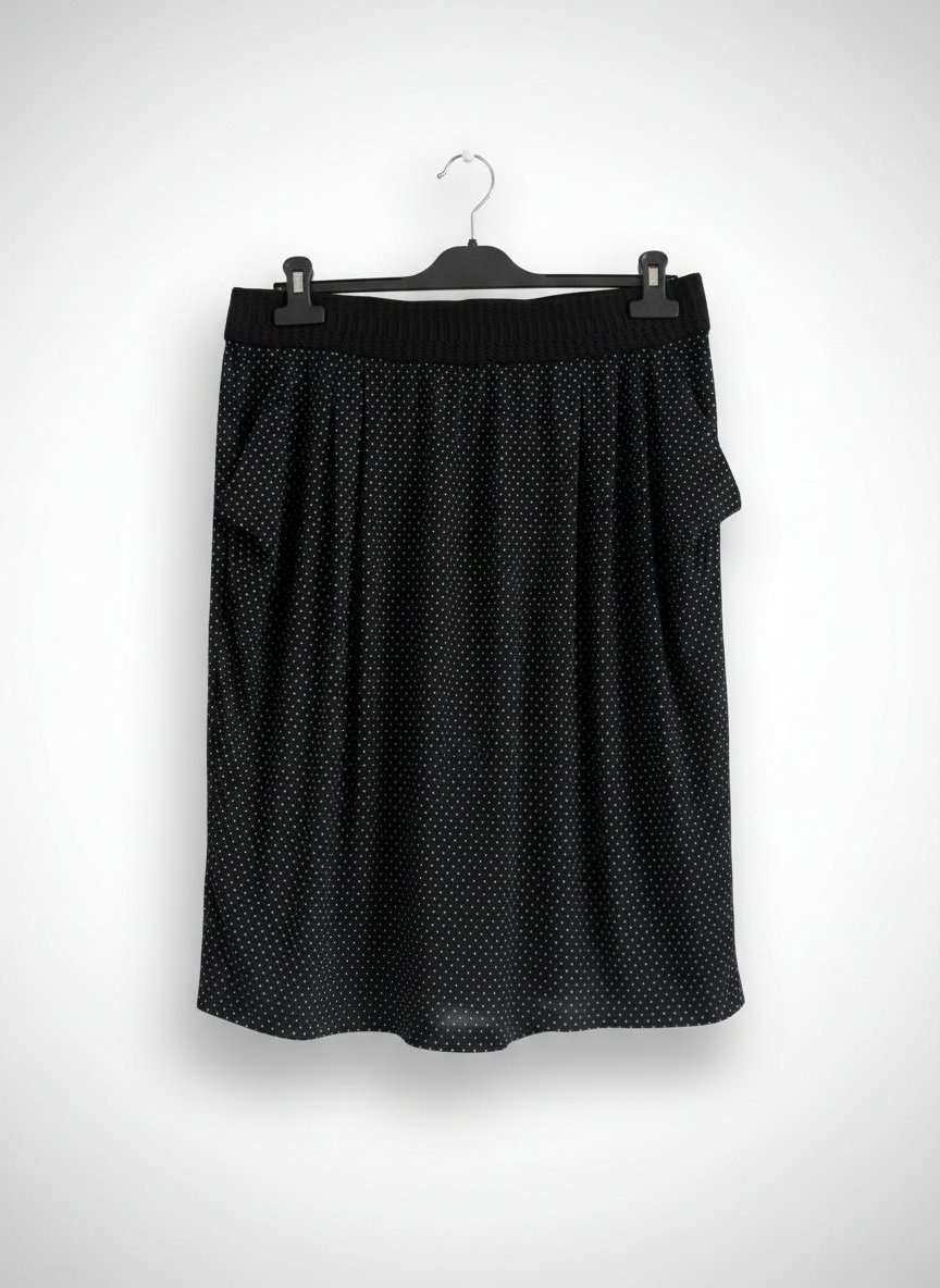 Jupe noir avec imprimé à pois blancs