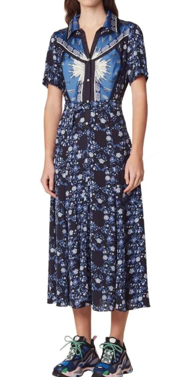 Robe longue en soie snadro
