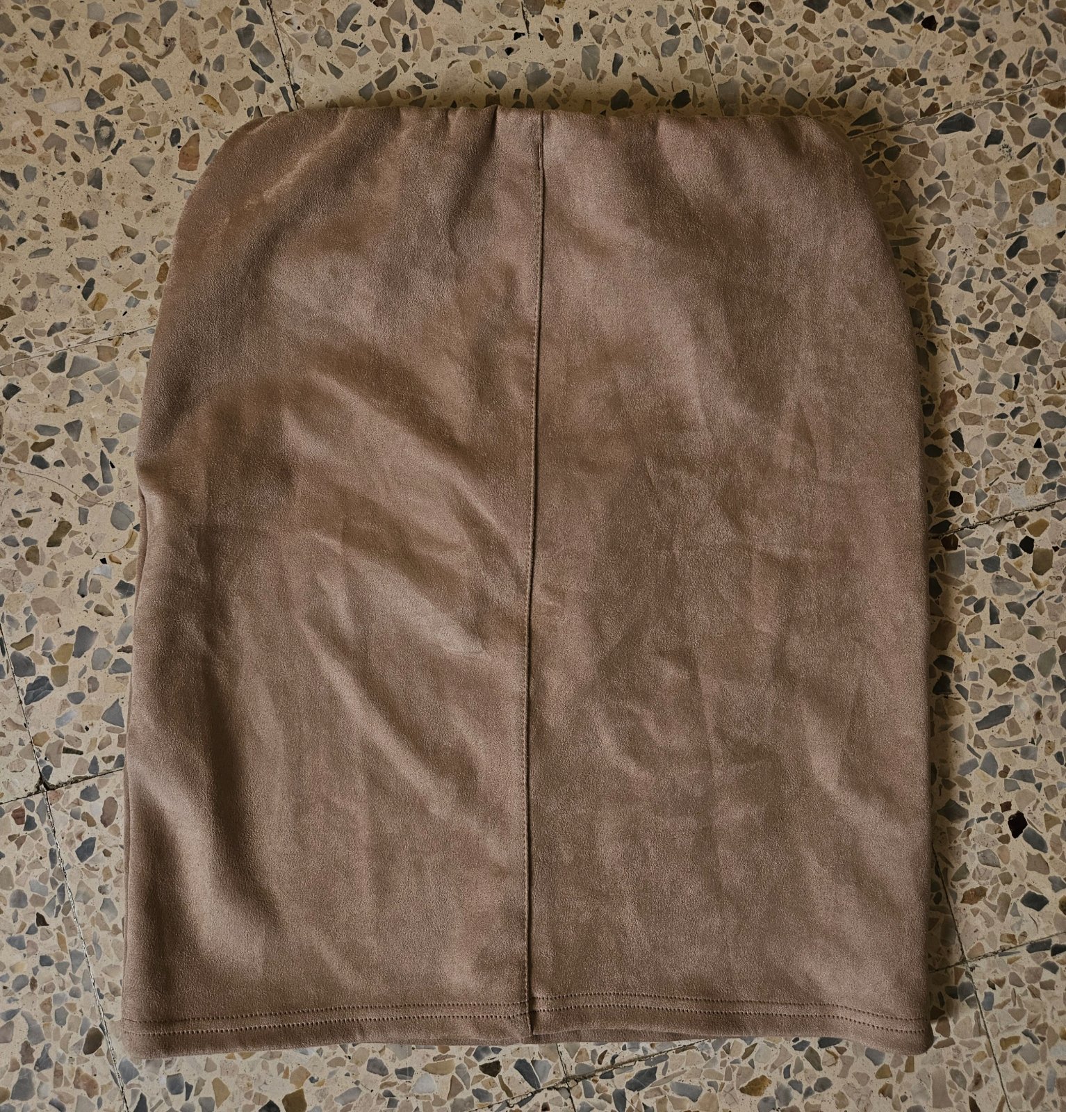 Jupe Zebra faux leather camel