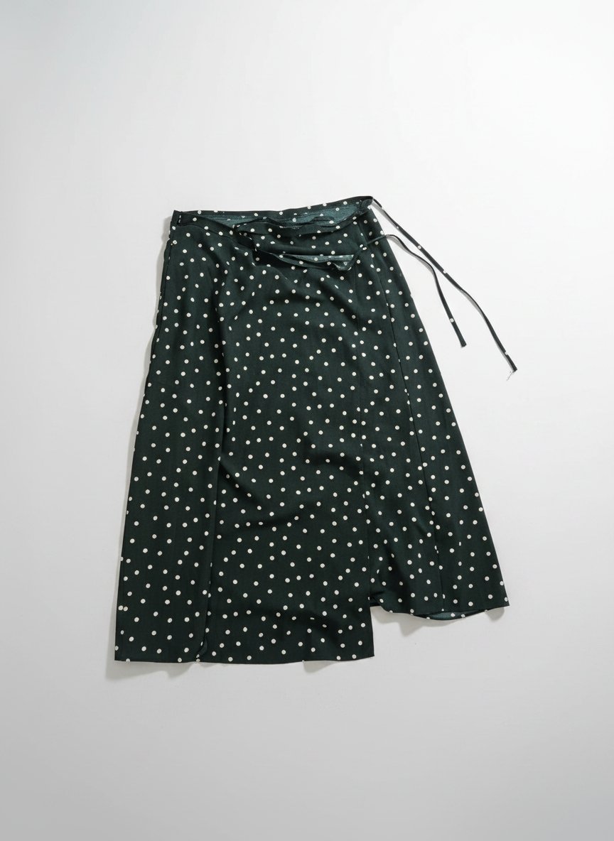 Jupe portefeuille a pois.