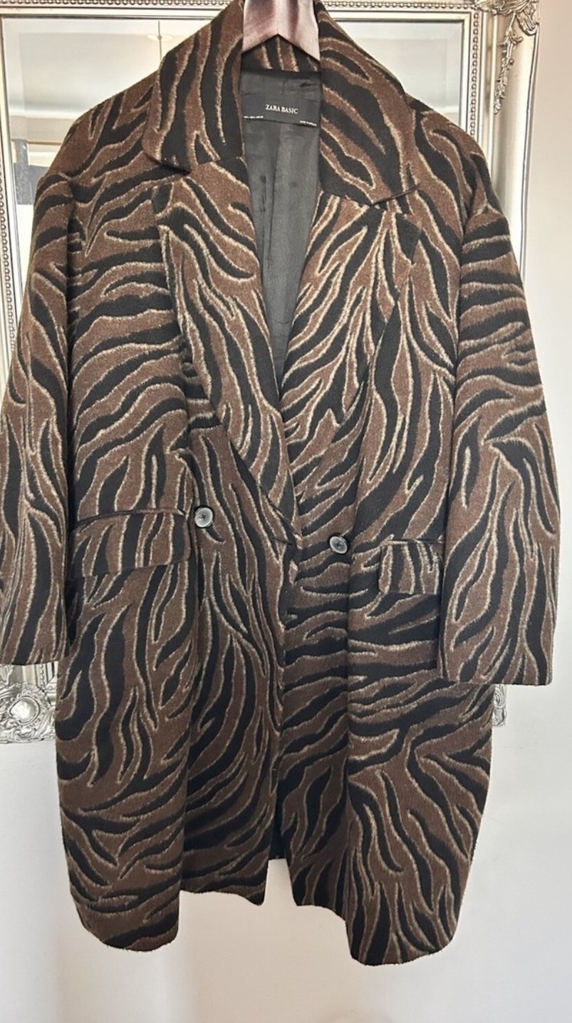 Manteau animal print zara