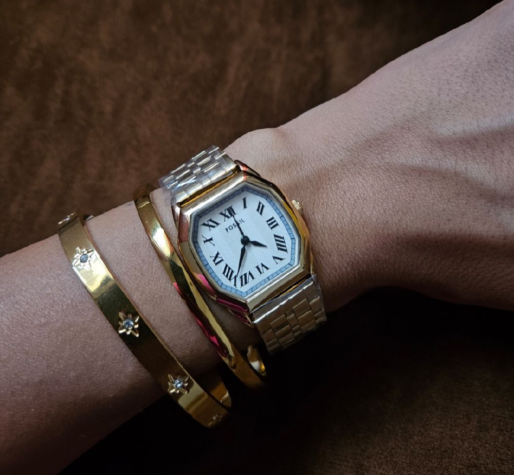 Fossil harlow gold tone