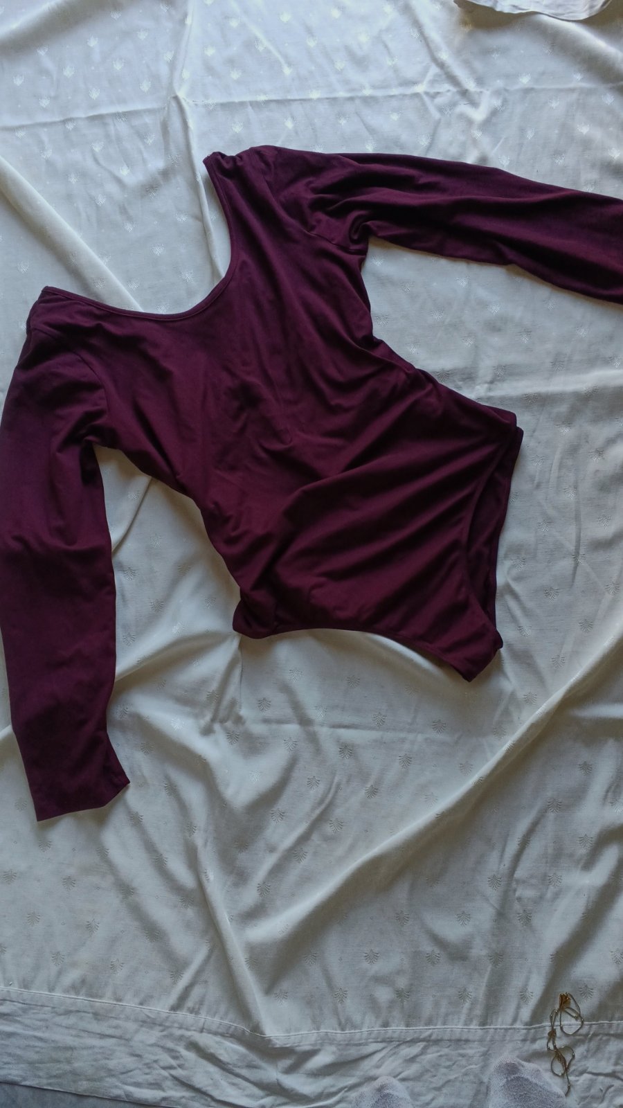 Pull manches longues bordeaux