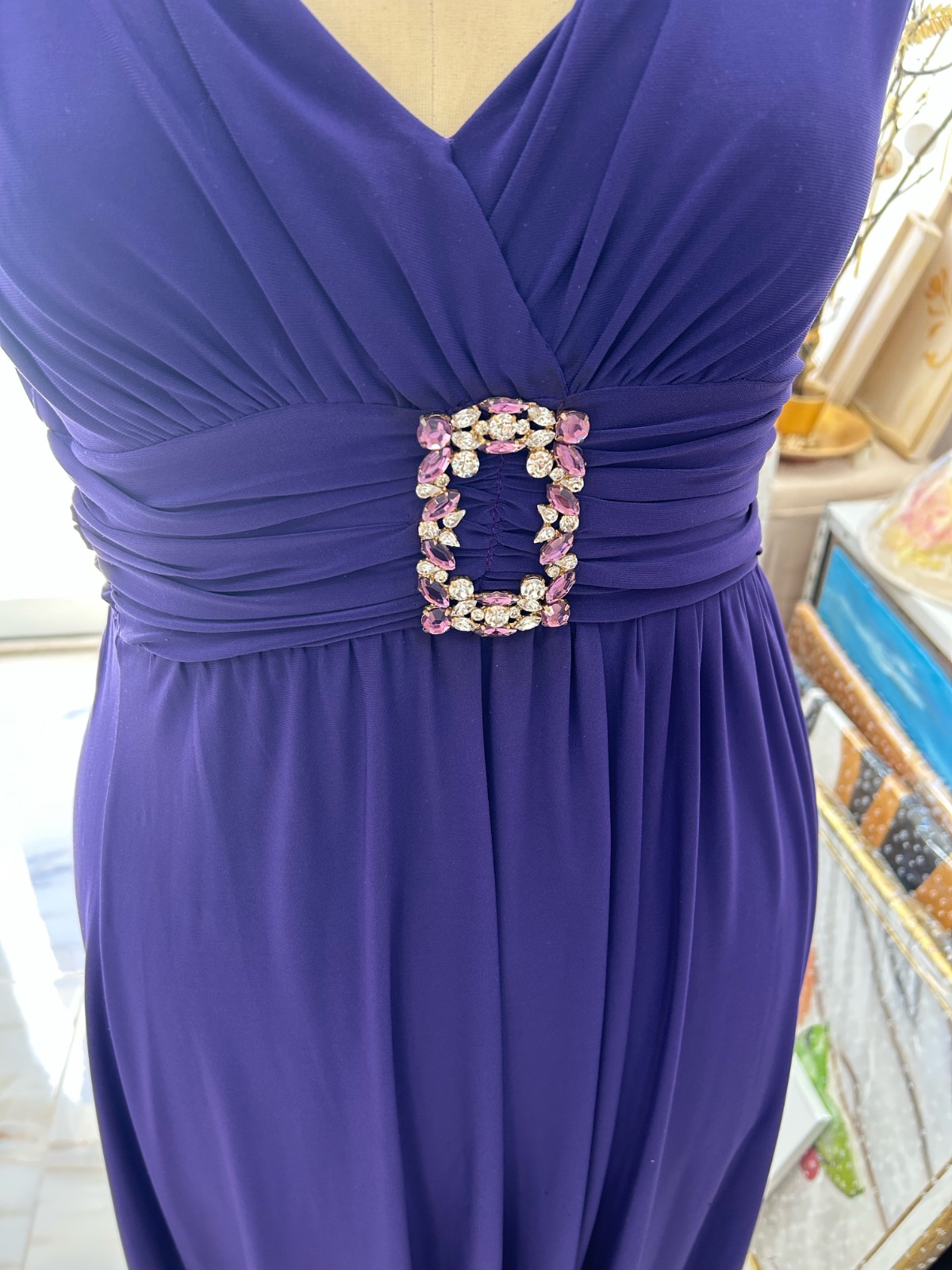 Robe violet en jersey