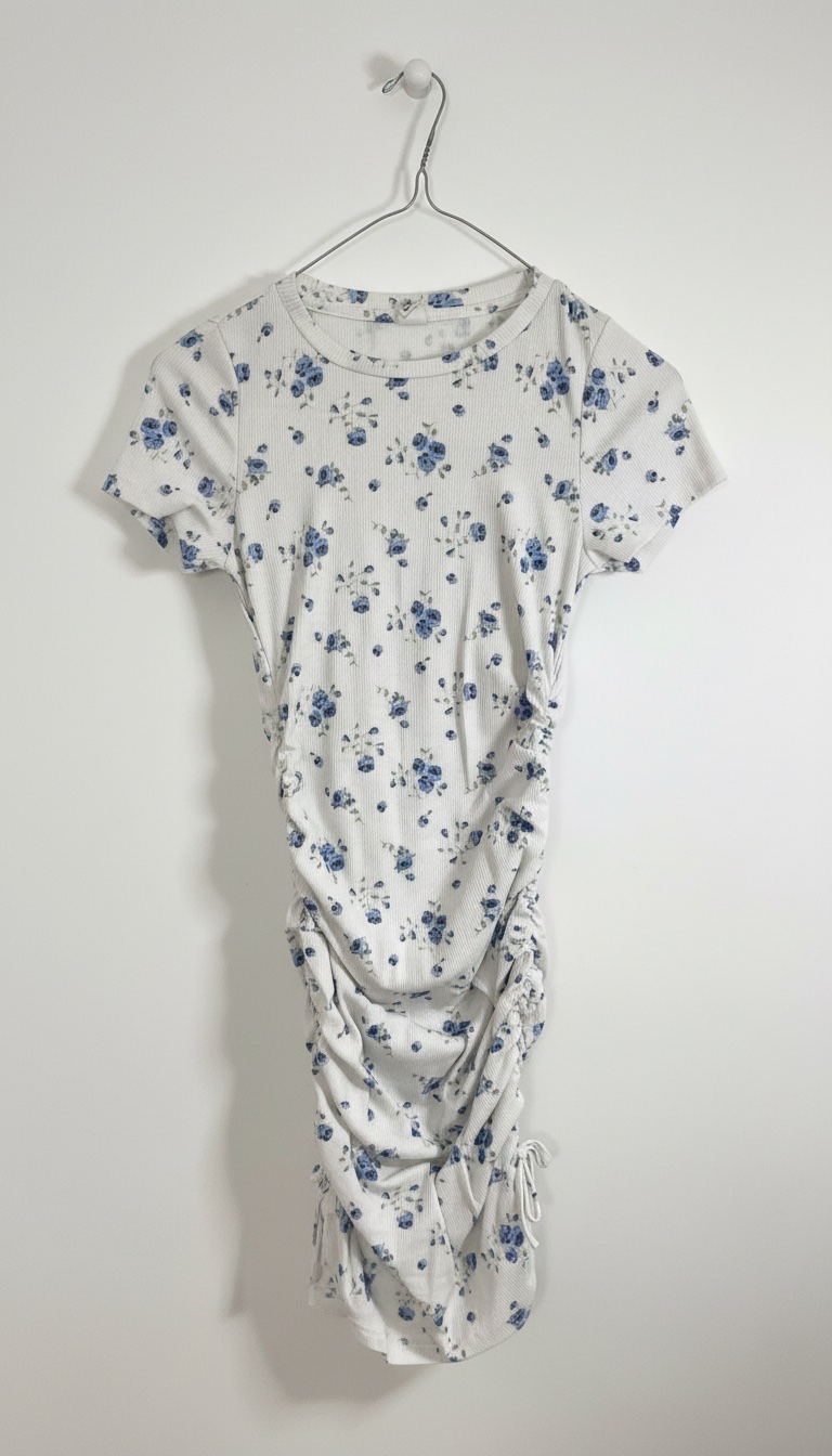 Une robe fleuris courte 