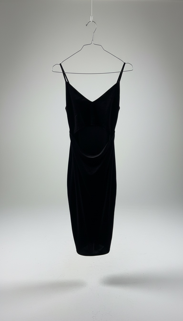 Robe noir en velour de chez FASHIONNOVA