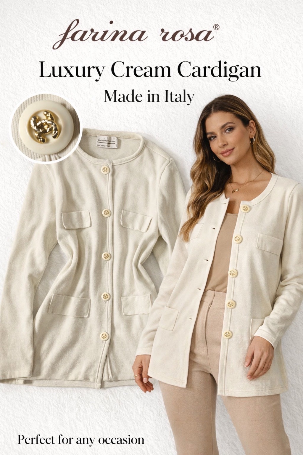 Gilet élégant crème – Style raffiné