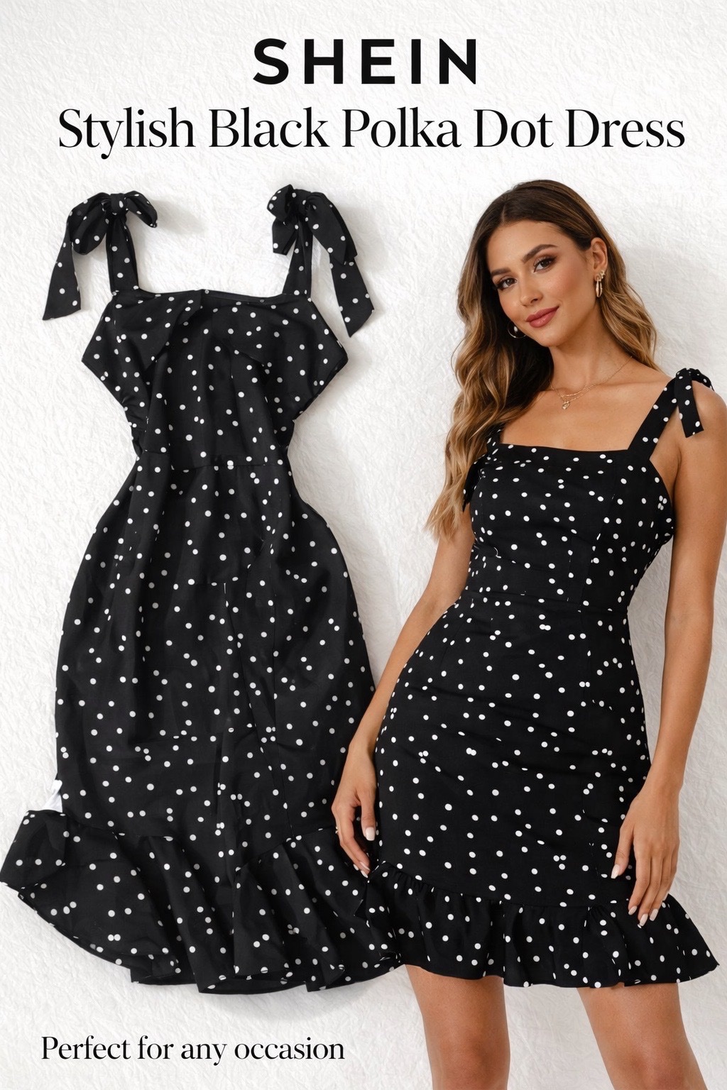 Robe Black polka dot