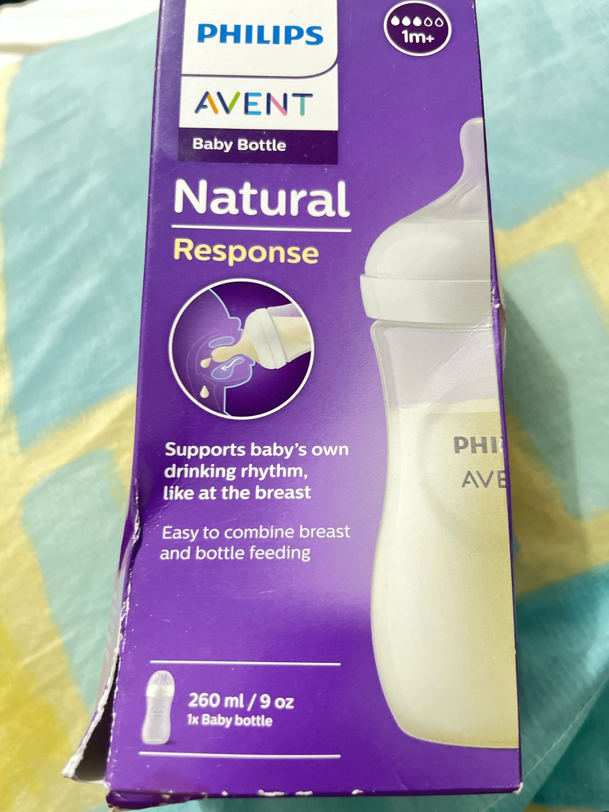 Biberon Avent Philips Natural Response neuf 260ml pour bebe 1mois et +
