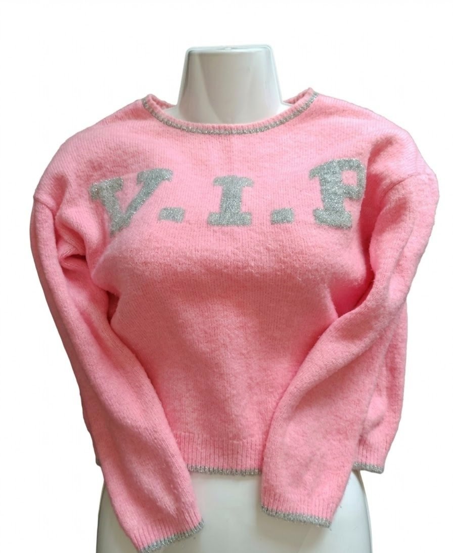 Pull rose pour enfant ama ylabes aussi taille XS