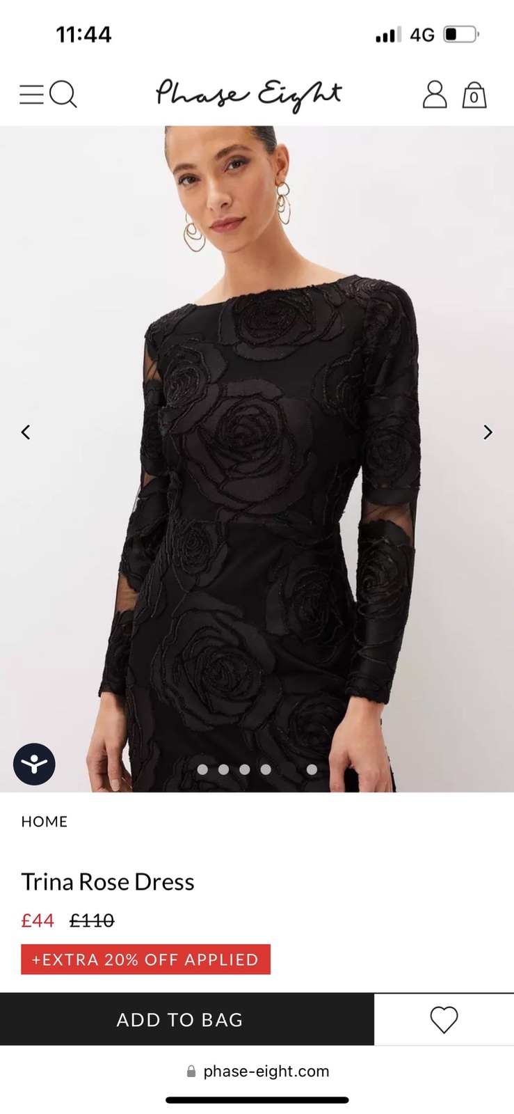 Robe effet satine motif fleur