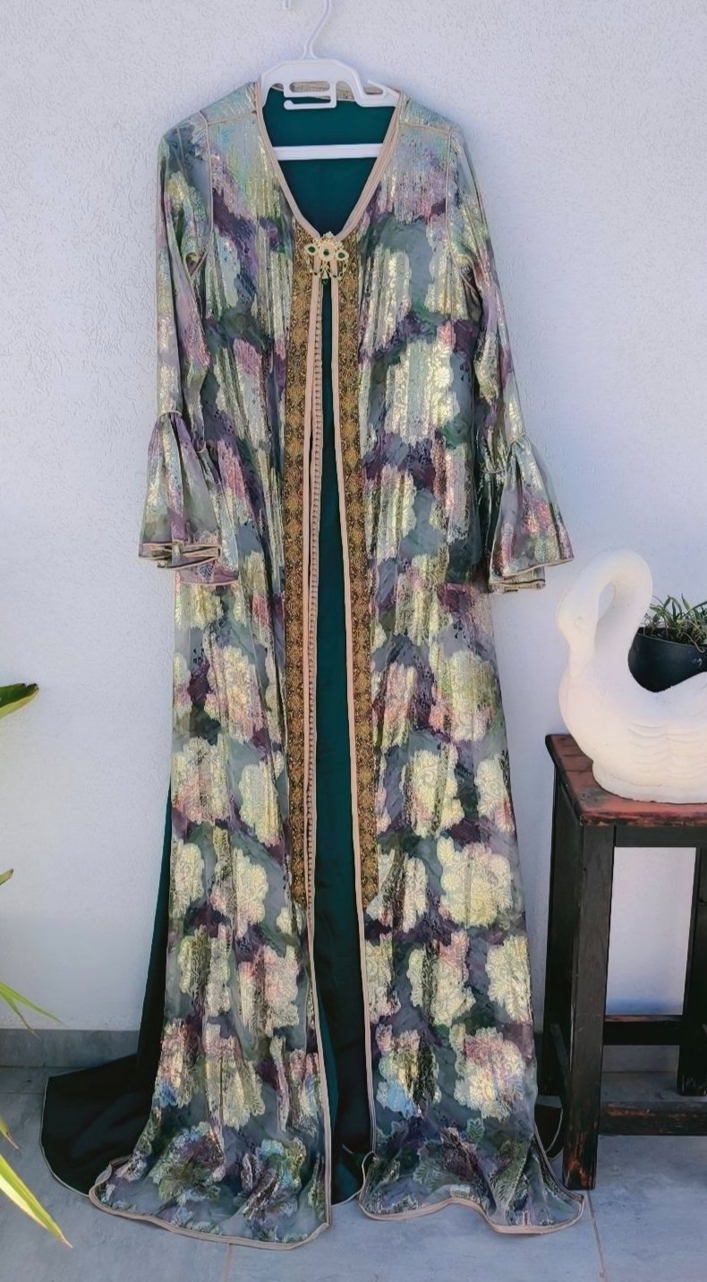 Caftan 2 pieces avec ceinture 