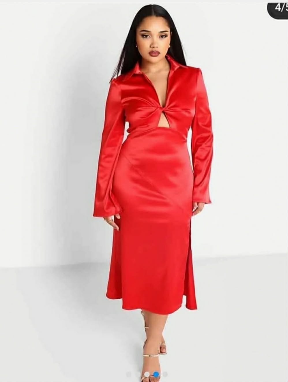 Robe satiné soirée taille 36 neuf avec étiquettes 