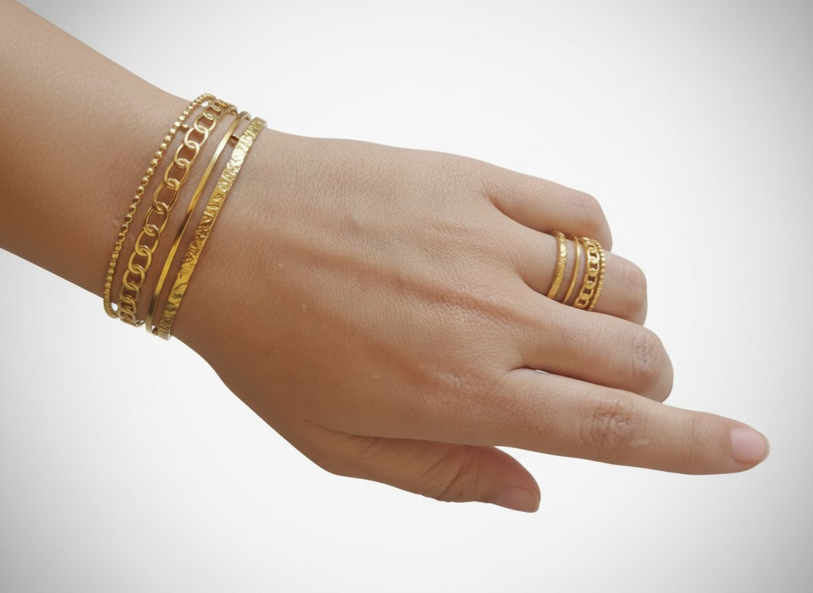Bracelet et bague ajustable 