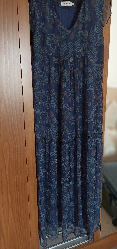 Robe longue en soie 