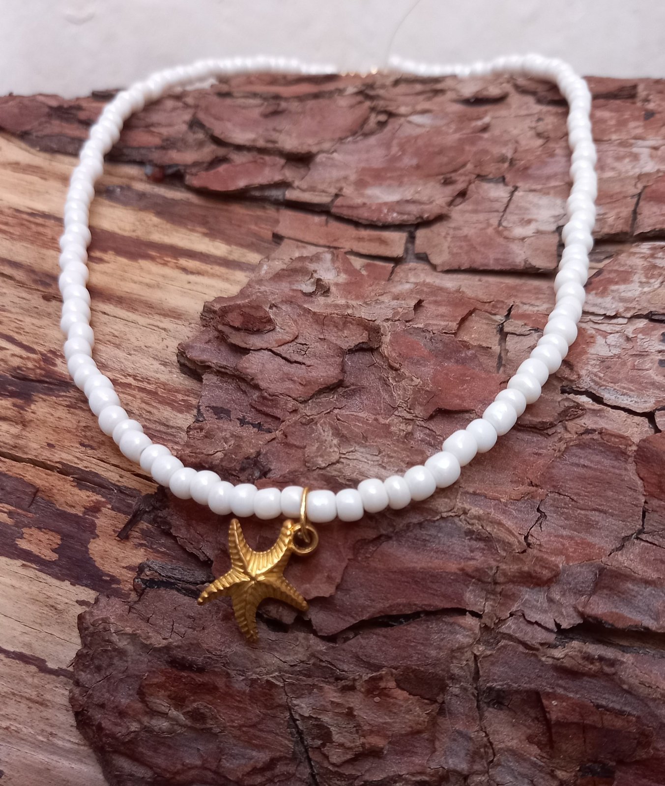 Colier blanc handmade
