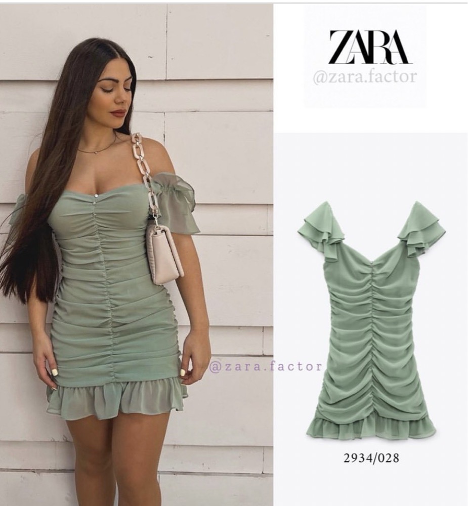 Robe verte zara