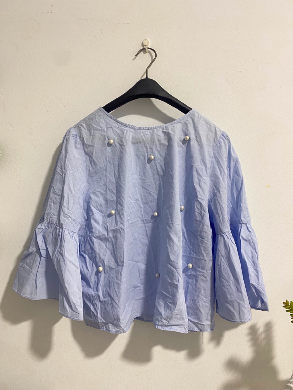 Top ZARA BASIC bleu clair 