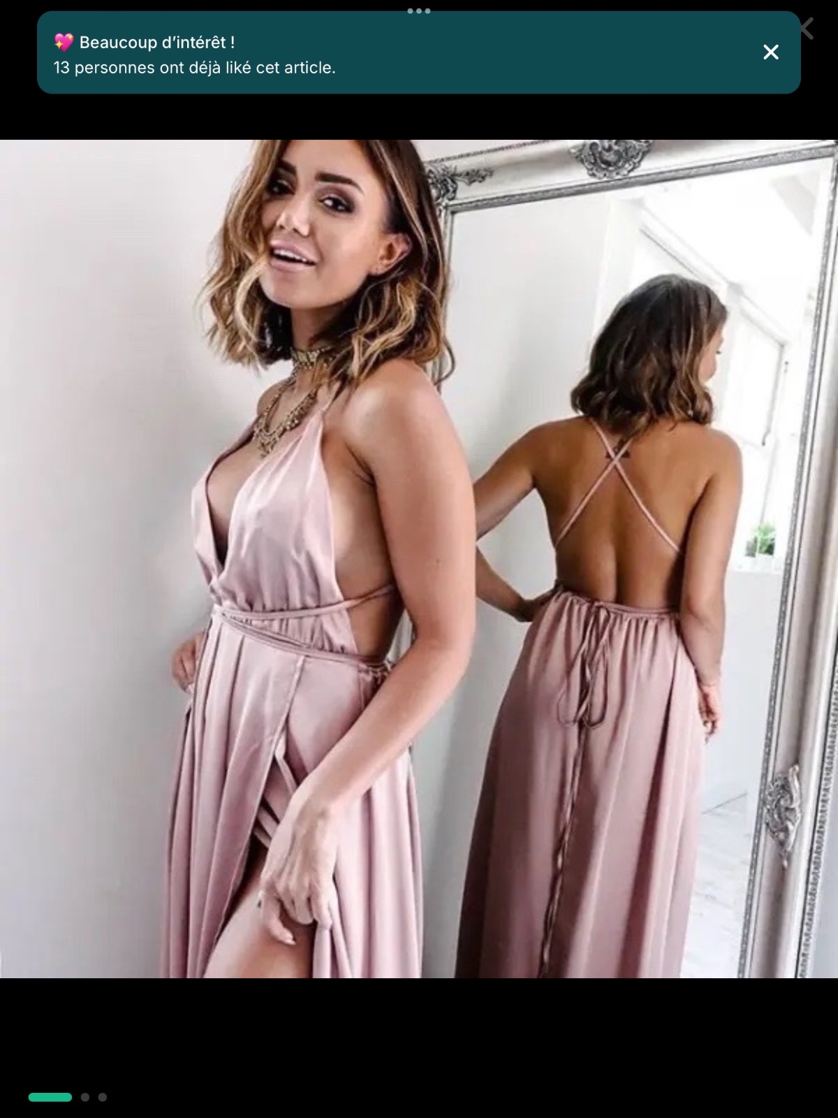 Robe  rose