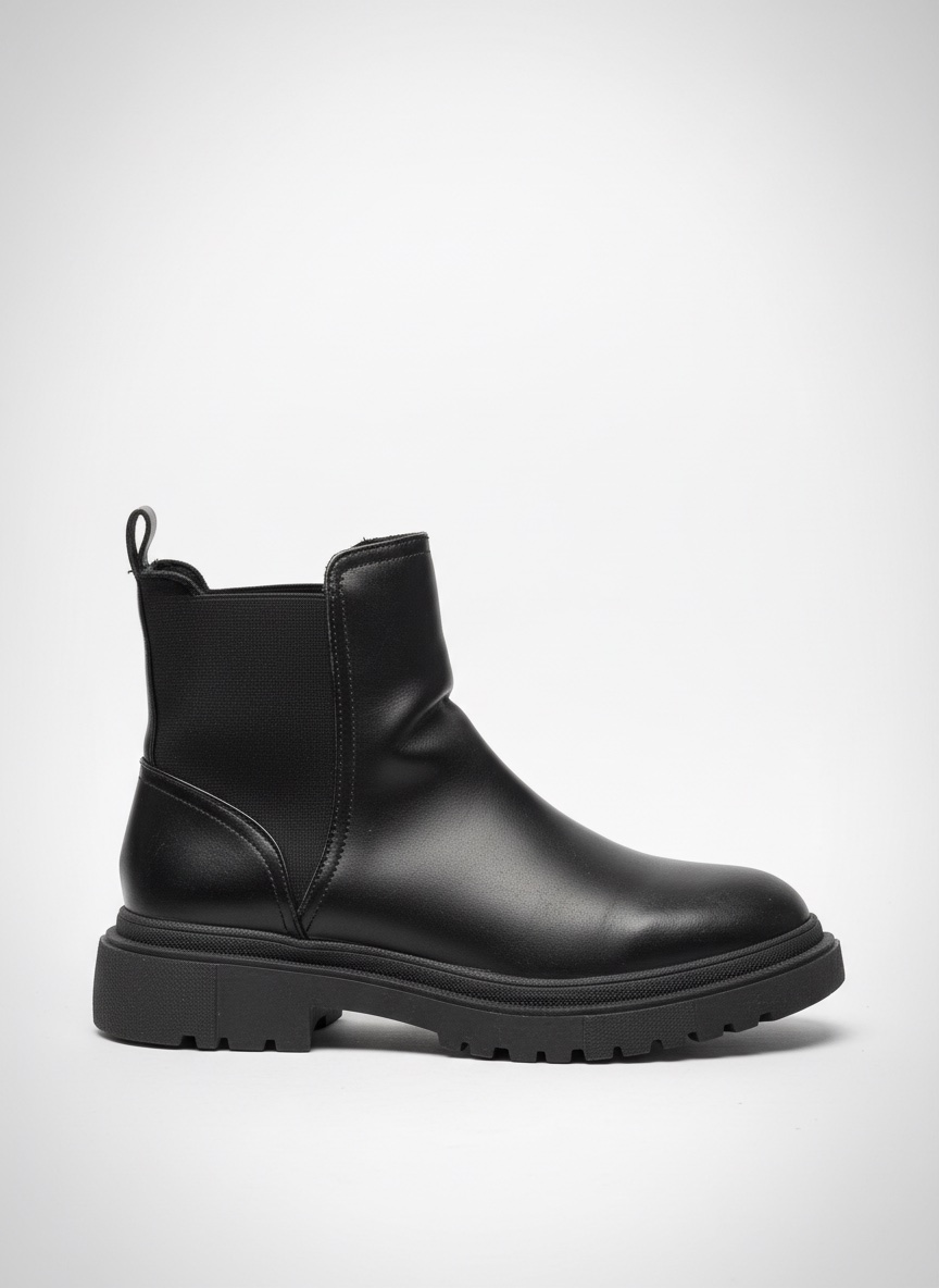 Bottines noires en cuir à la marque ZEN لي يشري قطعة عندو كادو❤️