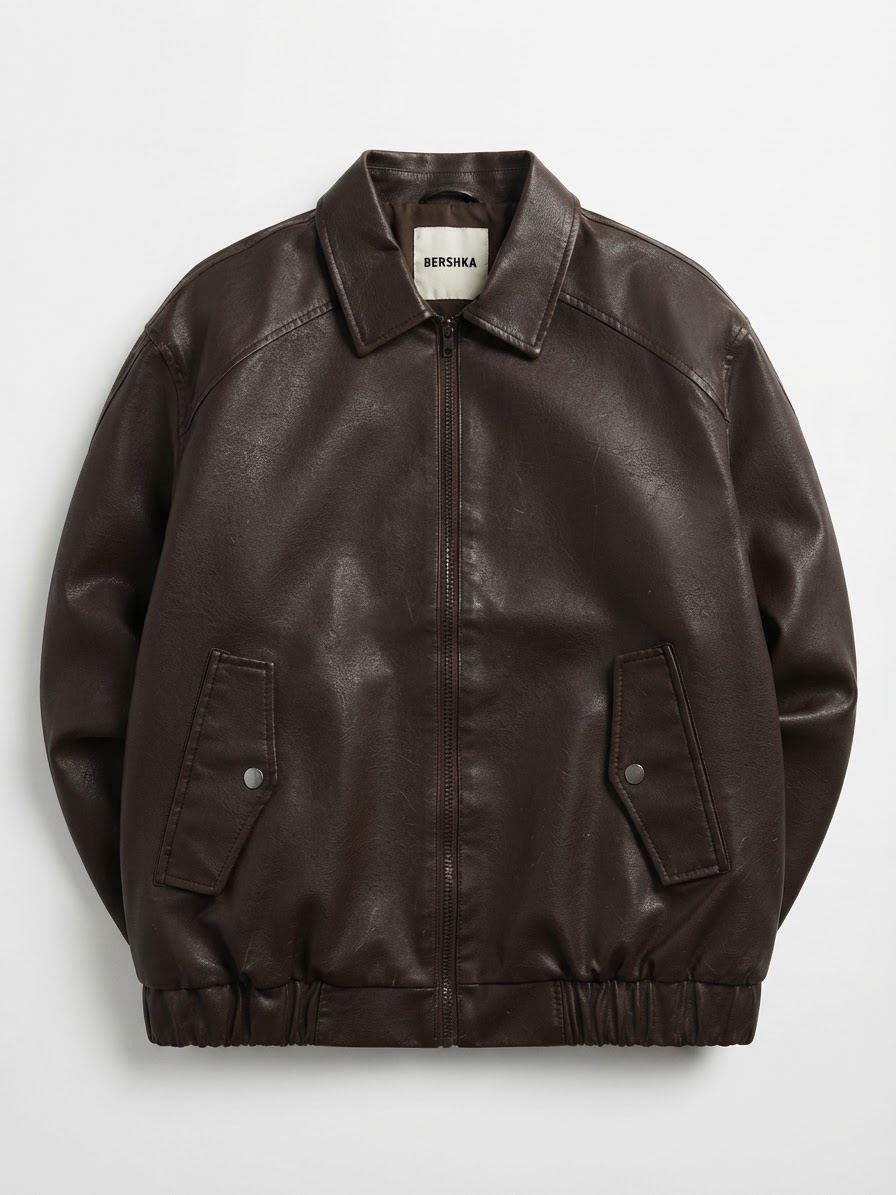 Veste semilicuir bershka