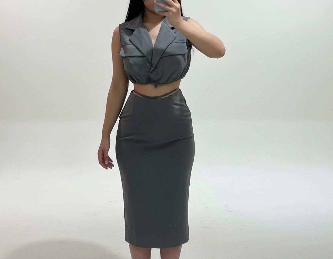 Set tops/skirts  gris charbon 