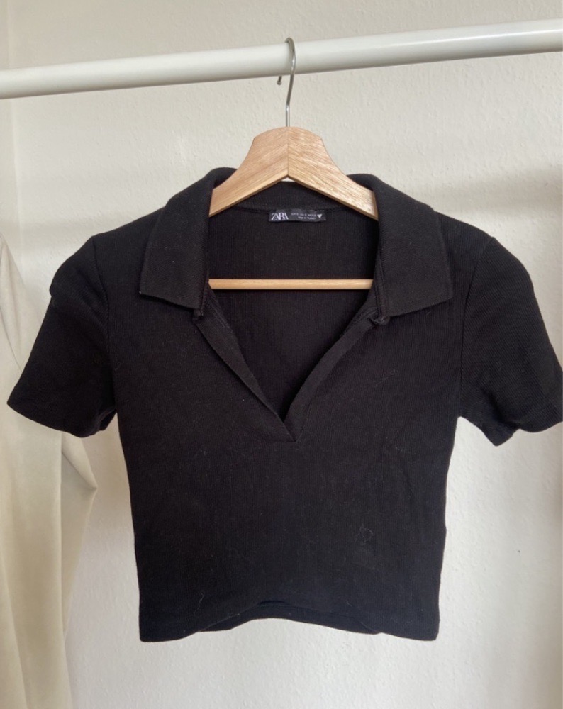 Collar Zara Black Top