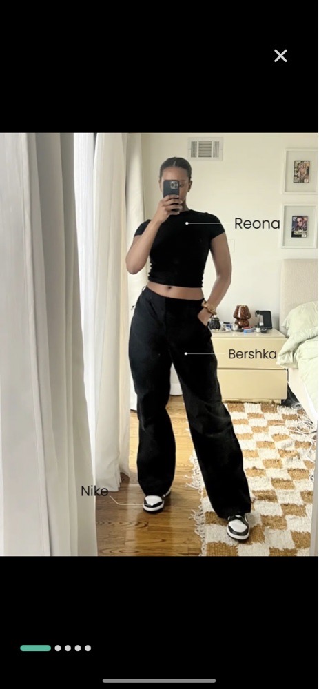 pantalon parachute baggy bershka
