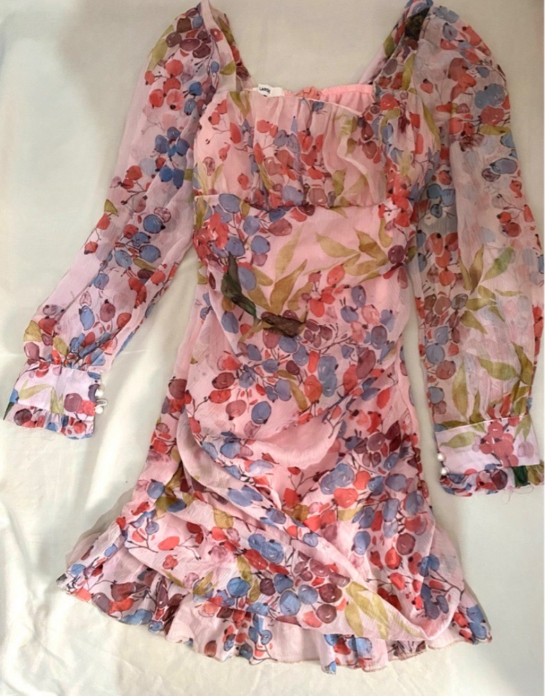 Robe rose florale