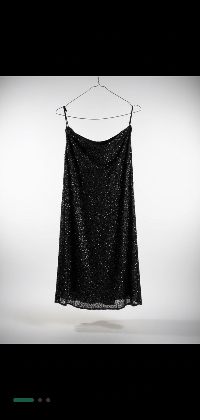 Jupe Noire à Paillettes Élégante