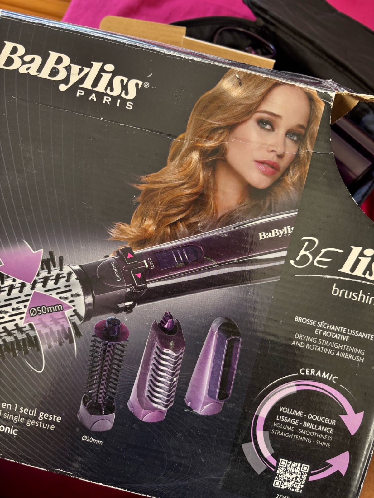 Brosse sechante lissante et rotative BABYLISS