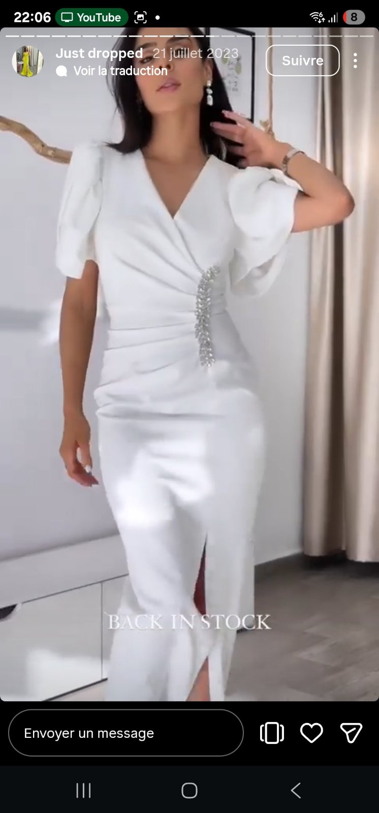 Robe achetée chez boutique la chandelle sousse