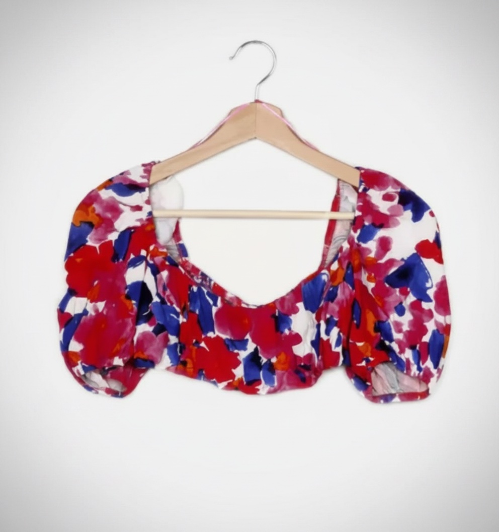 Crop top fleurie 