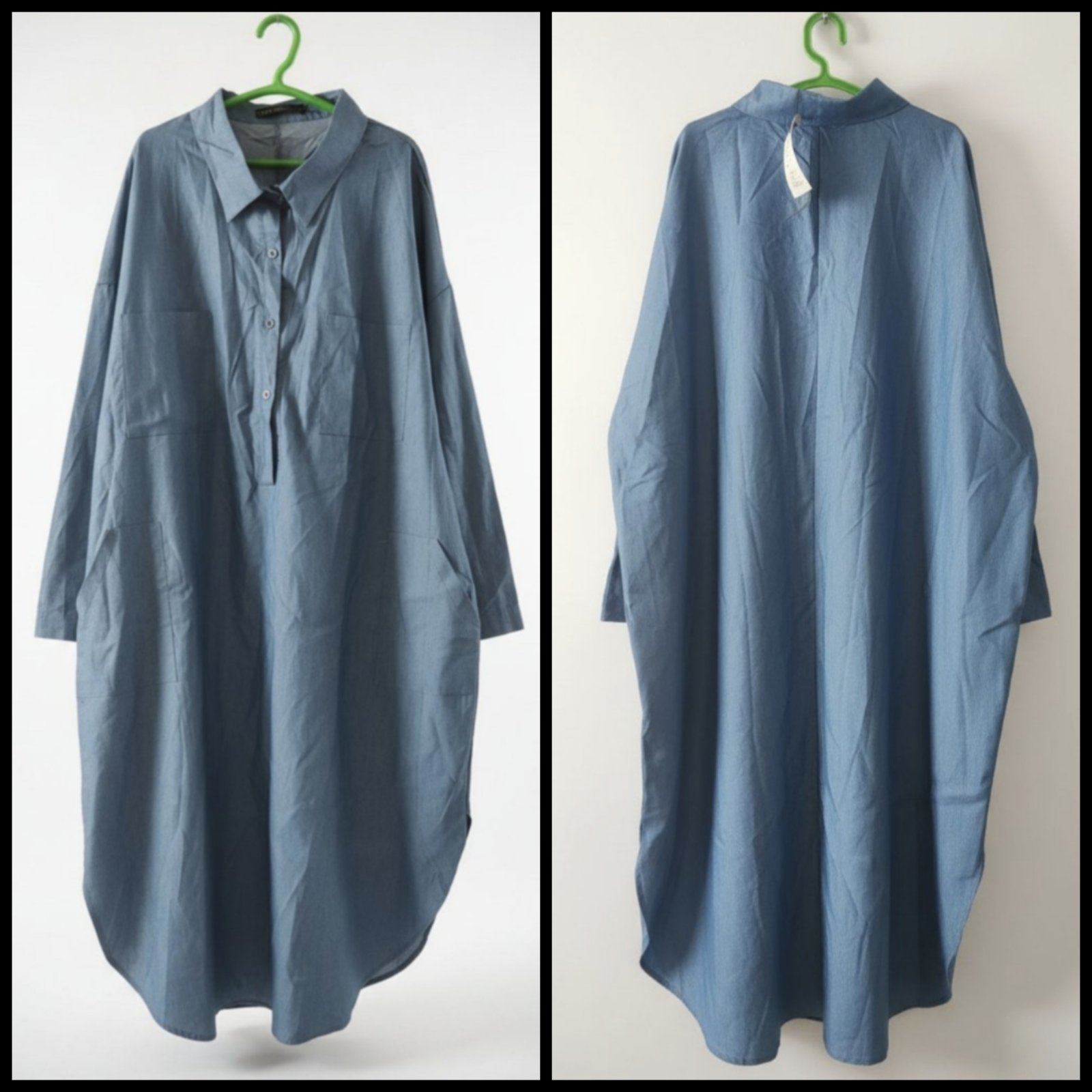 Superbe robe chemise longue 