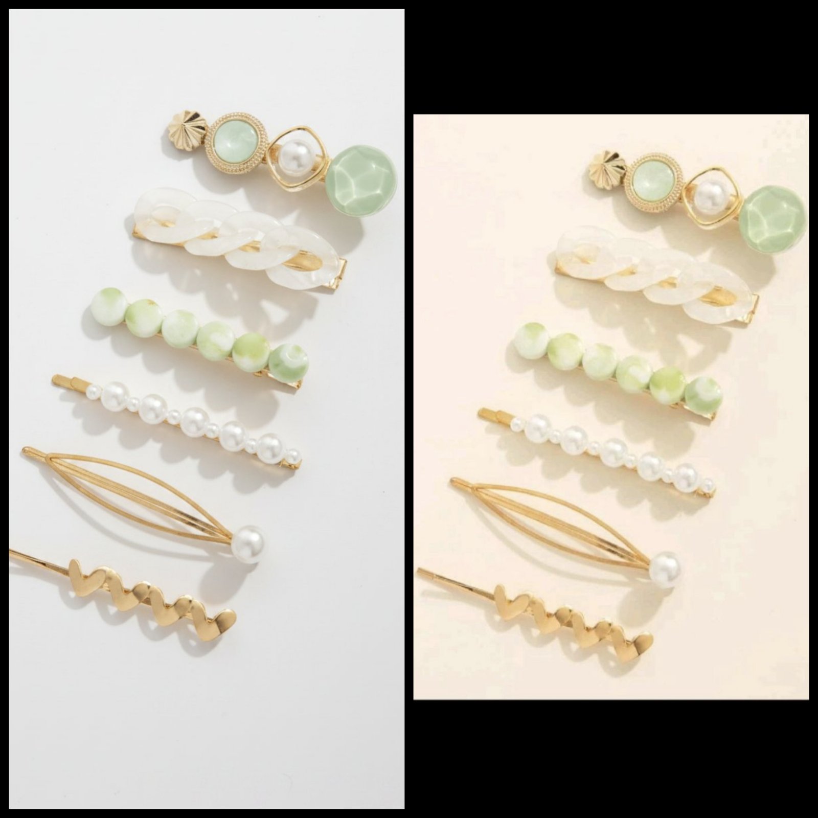 Superbe lot 6 barrettes 