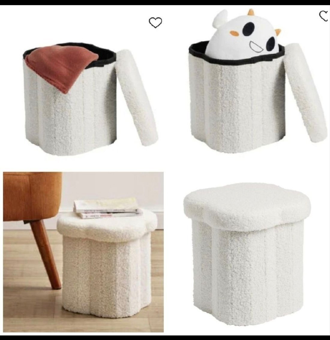 Superbe pouf de rangement 