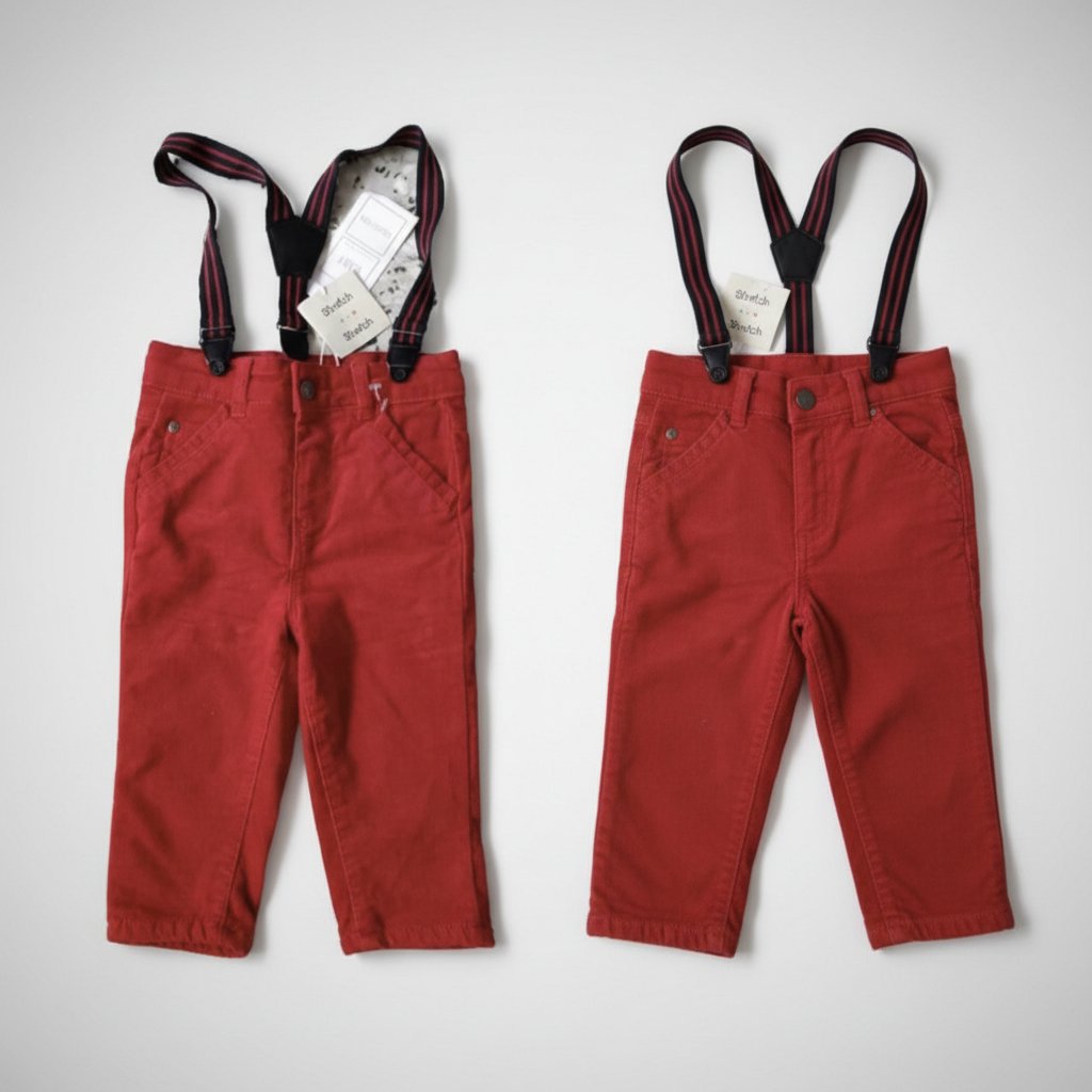 9 Mois superbe pantalon en velours 