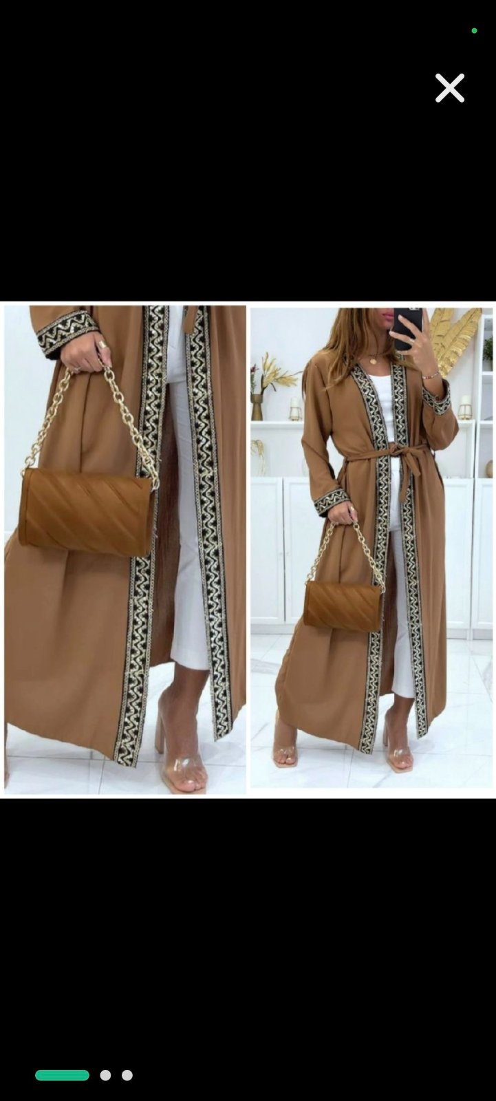 Superbe kimono long avec taille ajustable 