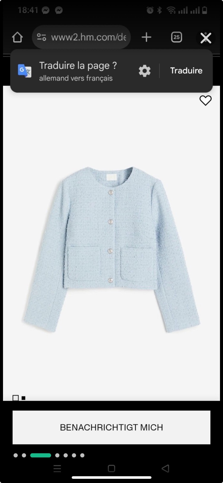 Veste tweed H&M