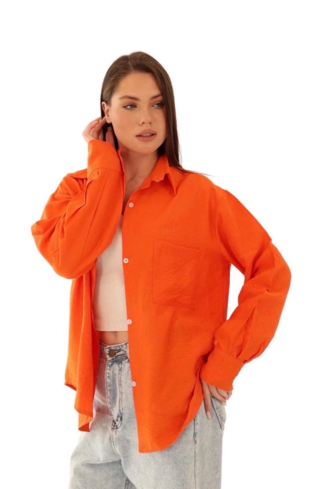 Chemise orange 