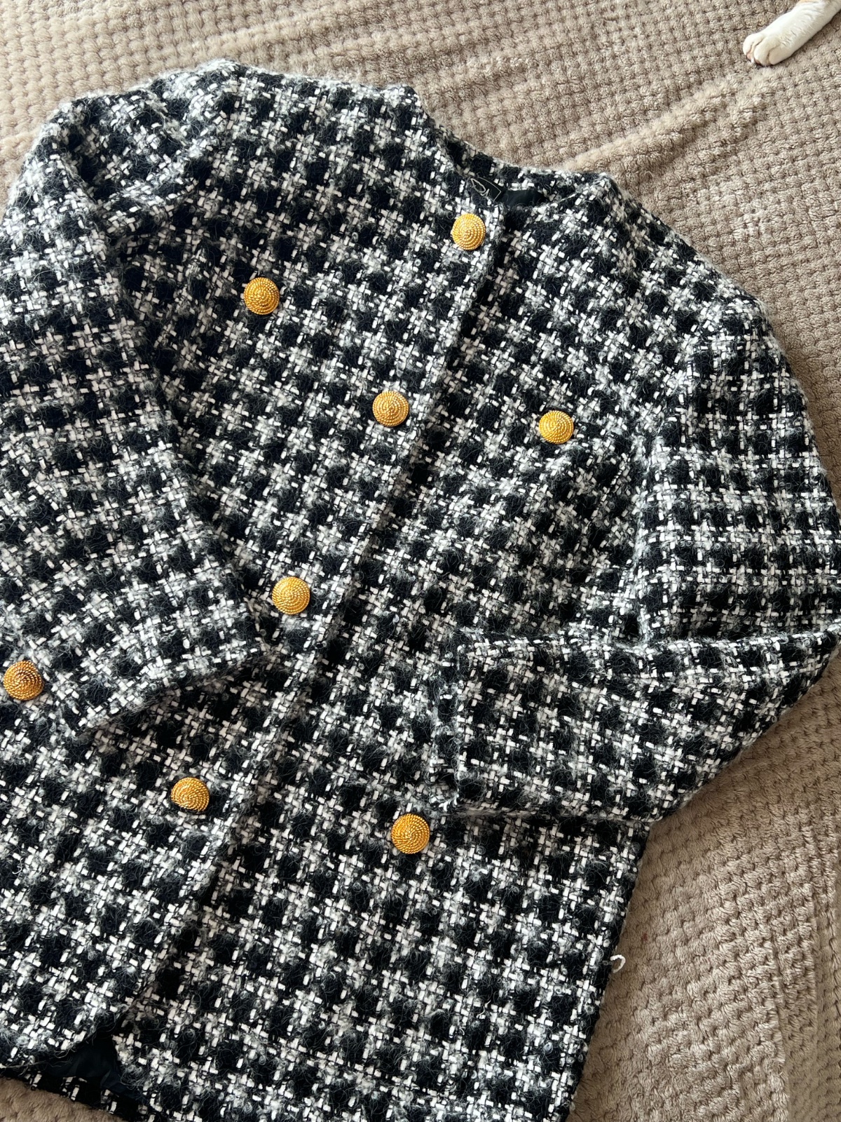 Blazer manteau en tweed
