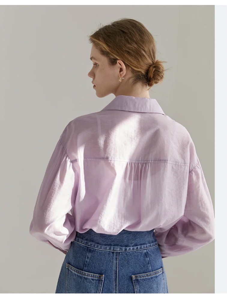 chemise mauve lilas 