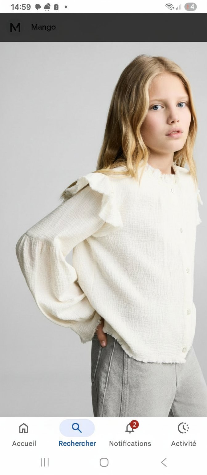 Blouse zara ecru