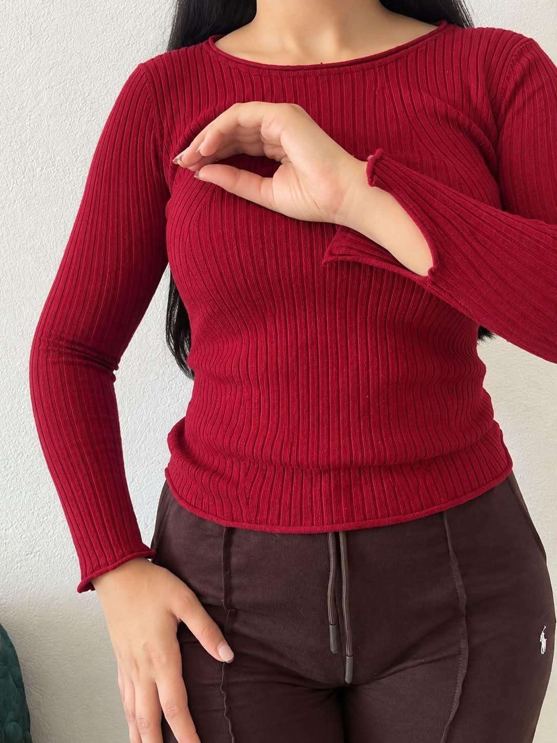 Pull rouge 